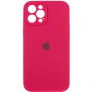Чехол Silicone Case Full Camera Protective (AA) для Apple iPhone 12 Pro (6.1"), Красный / Rose Red