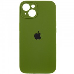 Чехол Silicone Case Full Camera Protective (AA) для Apple iPhone 13 (6.1"), Зеленый / Dark Olive