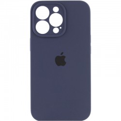Чехол Silicone Case Full Camera Protective (AA) для Apple iPhone 13 Pro Max (6.7"), Темно-синий / Midnight blue