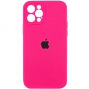 Чехол для iPhone 12 Pro Max - Silicone Case Full Camera Protective (AA), Розовый / Barbie pink