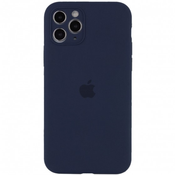 Чохол Silicone Case Full Camera Protective (AA) для Apple iPhone 11 Pro (5.8"), Темно-синій / Midnight blue