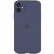 Чехол Silicone Case Full Camera Protective (AA) для Apple iPhone 12 (6.1"), Серый / Lavender Gray