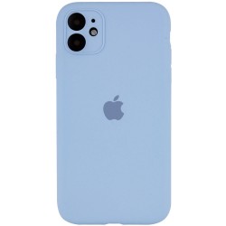 Чехол Silicone Case Full Camera Protective (AA) для Apple iPhone 12 (6.1"), Голубой / Lilac Blue