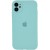 Чехол Silicone Case Full Camera Protective (AA) Apple iPhone 12 (6.1"), Бирюзовый / Marine Green