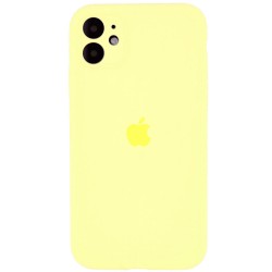 Чохол Silicone Case Full Camera Protective (AA) для Apple iPhone 12 (6.1"), Жовтий / Mellow Yellow