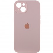 Чехол для iPhone 13 - Silicone Case Full Camera Protective (AA), Розовый / Chalk Pink