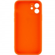 Силіконовий чохол Candy Full Camera Для Apple iPhone 12 (Помаранчевий / Orange )