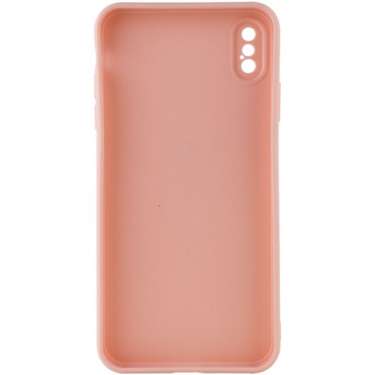 Силіконовий чохол Candy Full Camera Для Apple iPhone X / XS (Рожевий / Pink Sand) - зображення 1 