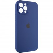 Чохол Silicone Case Full Camera Protective (AA) Для Apple iPhone 12 Pro (6.1"") (Синій / Deep navy)