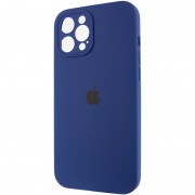 Чохол Silicone Case Full Camera Protective (AA) Для Apple iPhone 12 Pro (6.1"") (Синій / Deep navy)