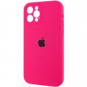 Чохол Silicone Case Full Camera Protective (AA) для Apple iPhone 12 Pro (Рожевий / Barbie pink)