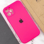 Чохол Silicone Case Full Camera Protective (AA) для Apple iPhone 12 Pro (Рожевий / Barbie pink)