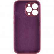 Чехол Silicone Case Full Camera Protective (AA) для Apple iPhone 13 Pro (6.1"") Бордовый / Plum