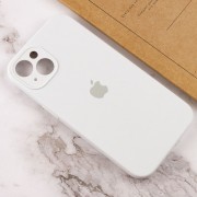 Чехол для Apple iPhone 14 (6.1"") - Silicone Case Full Camera Protective (AA) Белый / White