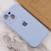 Чехол для Apple iPhone 14 (6.1"") - Silicone Case Full Camera Protective (AA) Голубой / Lilac Blue