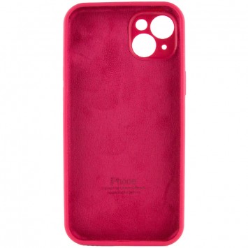 Чехол для Apple iPhone 14 (6.1"") - Silicone Case Full Camera Protective (AA) Красный / Rose Red - Чехлы для iPhone 14 - изображение 3