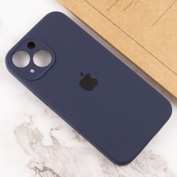 Чехол для Apple iPhone 14 (6.1"") - Silicone Case Full Camera Protective (AA) Темно-синий / Midnight blue - Чехлы для iPhone 14 - изображение 3