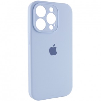 Голубой силиконовый чехол Lilac Blue для Apple iPhone 14 Pro Max (6.7") с полной защитой камеры