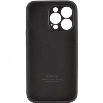 Черный силиконовый чехол с полной защитой камеры для Apple iPhone 14 Pro Max (6.7"")