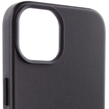 Шкіряний чохол для iPhone 14 (6.1"") - Leather Case (AA Plus) with MagSafe Black - зображення 3 