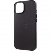 Кожаный чехол для Apple iPhone 14 (6.1"") - Leather Case (AA Plus) with MagSafe Black