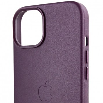 Шкіряний чохол для Apple iPhone 14 (6.1"") - Leather Case (AA Plus) with MagSafe Dark Cherry - Чохли для iPhone 14 - зображення 4 