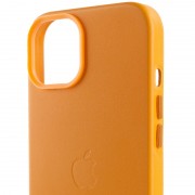 Шкіряний чохол для iPhone 14 (6.1"") - Leather Case (AA Plus) with MagSafe Golden Brown