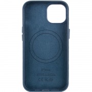 Шкіряний чохол для iPhone 14 (6.1"") - Leather Case (AA Plus) with MagSafe Indigo Blue