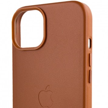 Кожаный чехол Leather Case (AA Plus) with MagSafe для Apple iPhone 14 (6.1") - изображение 4