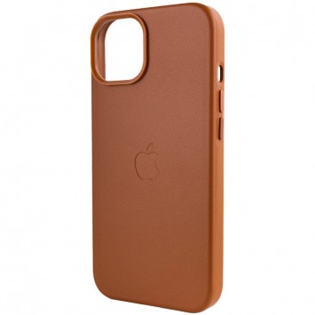 Шкіряний чохол для Apple iPhone 14 (6.1"") - Leather Case (AA Plus) with MagSafe Saddle Brown - Чохли для iPhone 14 - зображення 5 