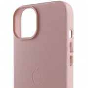 Кожаный чехол для Apple iPhone 14 (6.1"") - Leather Case (AA Plus) with MagSafe Sand Pink