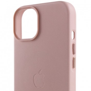 Шкіряний чохол для Apple iPhone 14 (6.1"") - Leather Case (AA Plus) with MagSafe Sand Pink - Чохли для iPhone 14 - зображення 4 