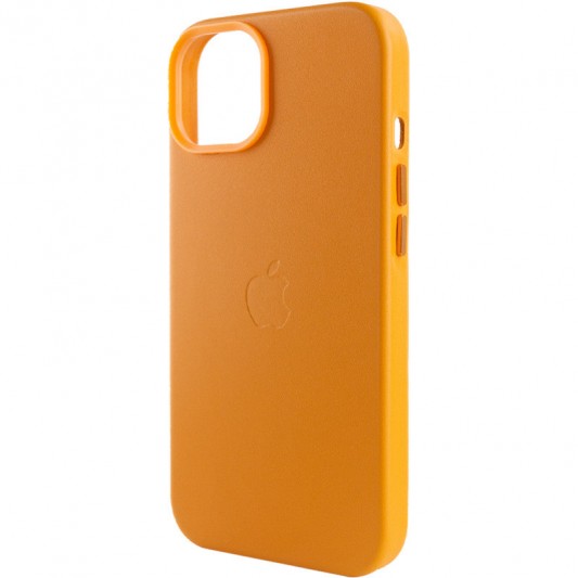 Шкіряний чохол для Apple iPhone 14 Plus (6.7"") - Leather Case (AA Plus) з MagSafe Golden Brown - зображення 5 
