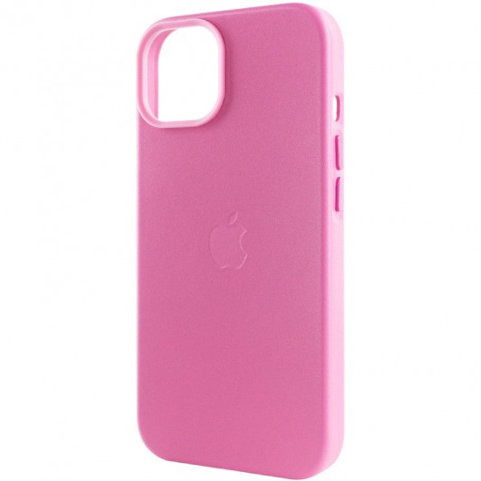Шкіряний чохол для Apple iPhone 14 Plus (6.7"") - Leather Case (AA Plus) with MagSafe Pollen - зображення 5 