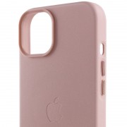 Кожаный чехол для Apple iPhone 14 Plus (6.7"") - Leather Case (AA Plus) with MagSafe Sand Pink