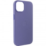 Шкіряний чохол для Apple iPhone 14 Plus (6.7"") - Leather Case (AA Plus) with MagSafe Violet