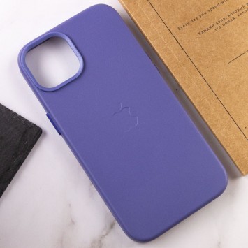 Шкіряний чохол для Apple iPhone 14 Plus (6.7"") - Leather Case (AA Plus) with MagSafe Violet - Чохли для iPhone 14 Plus - зображення 6 