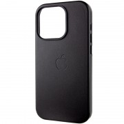 Кожаный чехол для Apple iPhone 14 Pro (6.1"") - Leather Case (AA Plus) with MagSafe Black