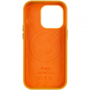 Шкіряний чохол для Apple iPhone 14 Pro (6.1"") - Leather Case (AA Plus) with MagSafe Golden Brown