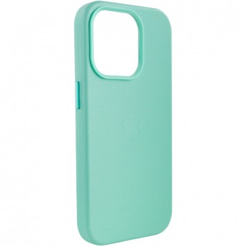 Кожаный чехол для Apple iPhone 14 Pro Leather Case (AA Plus) with MagSafe Ice