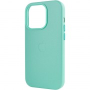 Кожаный чехол для Apple iPhone 14 Pro (6.1"") - Leather Case (AA Plus) with MagSafe Ice