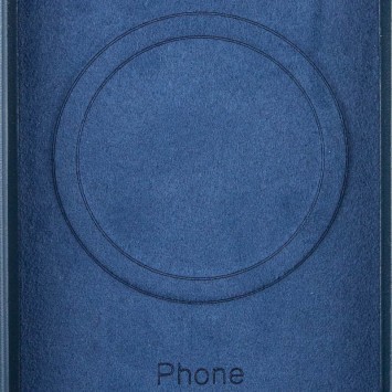 Шкіряний чохол для Apple iPhone 14 Pro (6.1"") - Leather Case (AA Plus) з MagSafe Indigo Blue - Чохли для iPhone 14 Pro - зображення 3 