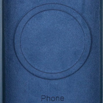 Кожаный чехол для Apple iPhone 14 Pro (6.1"") - Leather Case (AA Plus) with MagSafe Indigo Blue - изображение 3