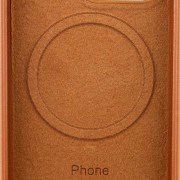 Шкіряний чохол для Apple iPhone 14 Pro (6.1"") - Leather Case (AA Plus) with MagSafe Saddle Brown