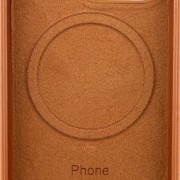 Кожаный чехол для Apple iPhone 14 Pro (6.1"") - Leather Case (AA Plus) with MagSafe Saddle Brown