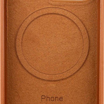 Шкіряний чохол для Apple iPhone 14 Pro (6.1"") - Leather Case (AA Plus) with MagSafe Saddle Brown - Чохли для iPhone 14 Pro - зображення 4 
