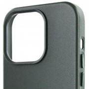 Кожаный чехол для Apple iPhone 14 Pro (6.1"") - Leather Case (AA Plus) with MagSafe Shirt Green