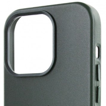 Шкіряний чохол для Apple iPhone 14 Pro (6.1"") - Leather Case (AA Plus) with MagSafe Shirt Green - Чохли для iPhone 14 Pro - зображення 4 