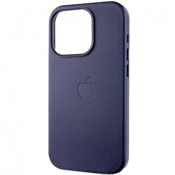 Шкіряний чохол для iPhone 14 Pro Leather Case (AA Plus) with MagSafe в фіолетовому кольорі