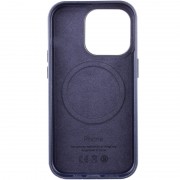 Шкіряний чохол для Apple iPhone 14 Pro (6.1"") - Leather Case (AA Plus) with MagSafe Violet